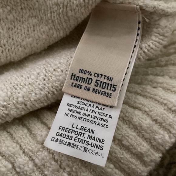Women White LLBean Sweater 100% Cotton - Picture 7 of 8